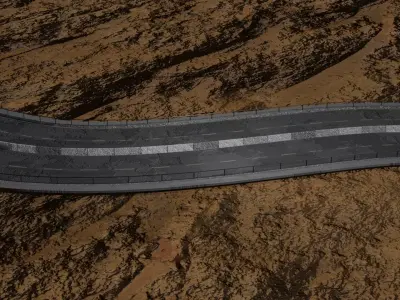 highway Low-poly 3D model