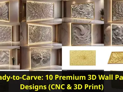 Premium 3D Panels CNC Print Ready Vol 6 3D Model Pack
