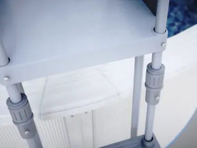 Waterpool Garden Low-poly 3D model