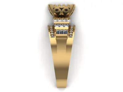 Solitaire Ring A58  3D print model