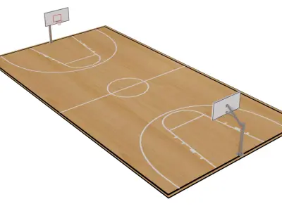 Basketball Ground Low-poly 3D model