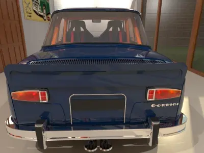 Renault 8s Gordini rally 3D model