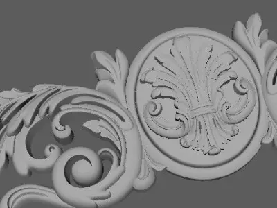 dekor shabby chic embellishment - ornate border 3D model