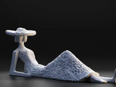 The Lady in the Hat 3D print model