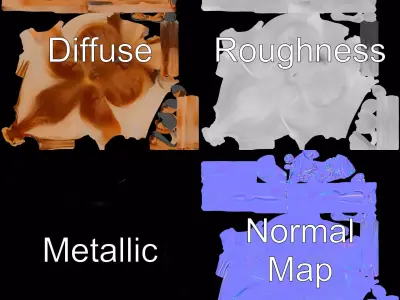 Desert Camel Fur model pack Low-poly 3D model