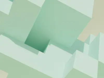 Geometric blocks V5 Low-poly 3D model