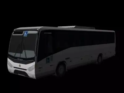 Travel Bus Free low-poly 3D model