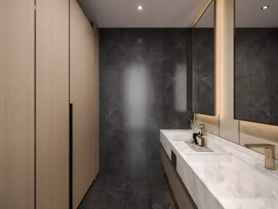 hotel lobby 3D model 3D model