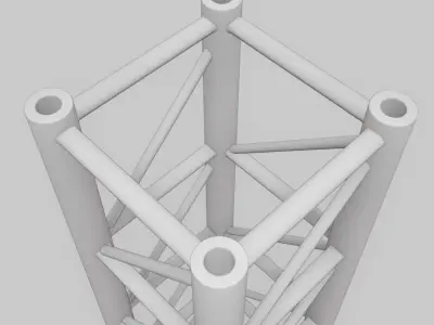 Steel Square Truss 3 Low-poly 3D model