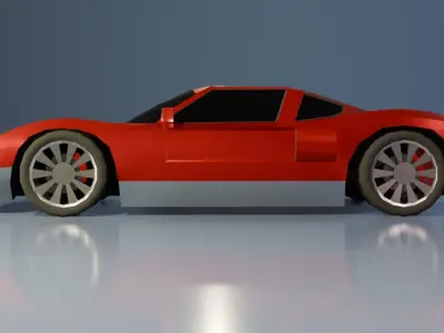 Low Poly Gameready  Ford GT Low-poly 3D model