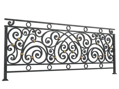  Classic Forged Fence 3D model