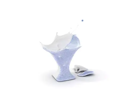 Crystal Splash Glass model pack Low-poly 3D model