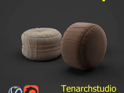 Tenarchstudio Pouf Collection Render Ready  3D model