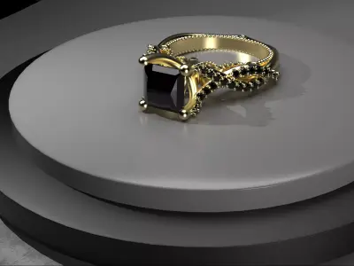 Princess ring 3D print model get