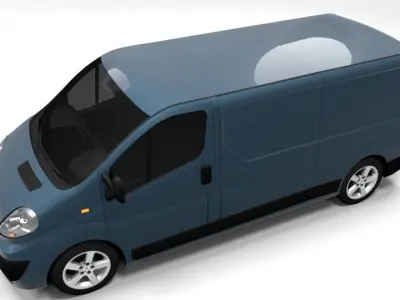 NISSAN PRIMASTAR LONG LOWPOLY Low-poly 3D model