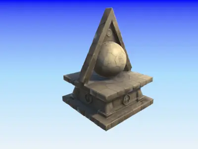 Ancient Rock Low-poly 3D model