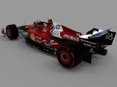 F1 Ferrari SF-25 Low-poly 3D model