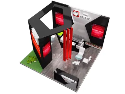 Booth Exhibition Stand a579c 3D model