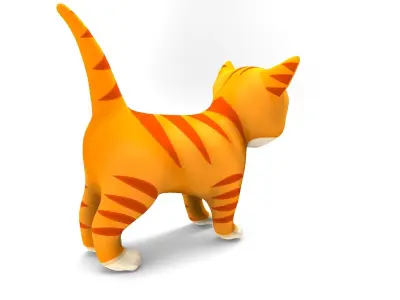 Cute Cat Model Low-poly 3D model