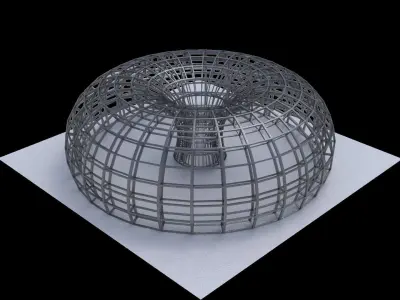 Circular Domes variety pack Low-poly 3D model