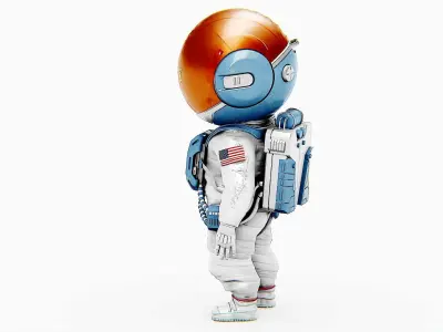 TOON ASTRONAUT JEREMY Rigged for Unreal Engine - Unity - MIXAMO 3D model