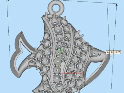 pendant dory fish 3D print model
