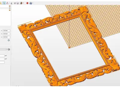 carved frame  3D model 4