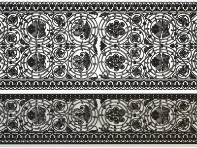 Classic grille moulding for cnc 3D model