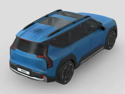 Kia EV9 GT-Line 2024 Low-poly 3D model
