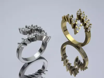 Jewelry Ring Gold KJ-865 3D print model