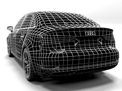 AUDI A3 SEDAN 2017 Low-poly 3D model