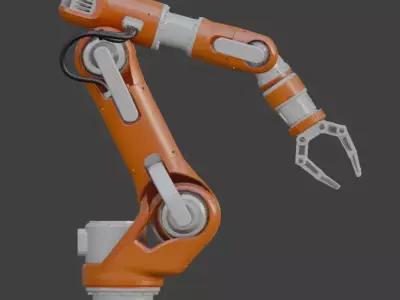 Industrial Robotic Arm 3D Model 3D model