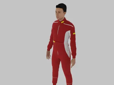 Race Driver Low-poly 3D model