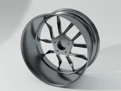 Sport Car Wheel Low-poly 3D model
