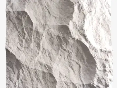 229-RockPanel piece of rock on wall 3D model