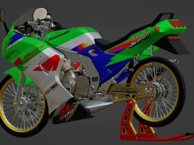 Kawasaki Ninja Serpico SE Low-poly 3D model