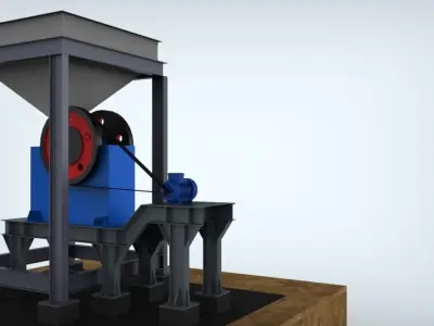 Jaw Crusher Plant Free 3D model