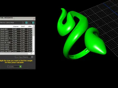 light weight snake ring 3D print model