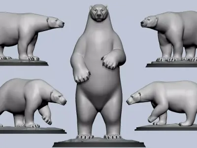 Polar Bear 3D print model