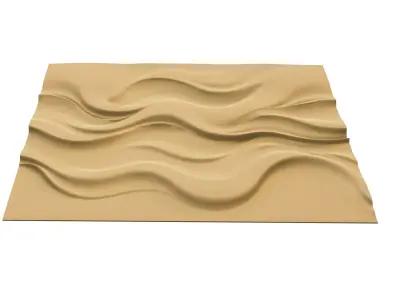 modern panel wall decor set wall relief mural CNC 87  3D model