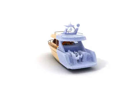 Elegant Yacht model pack Low-poly 3D model
