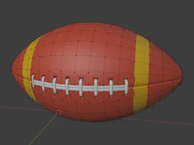 american football ball 3D model