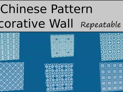 China Decorative Pattern  Collection 3D model