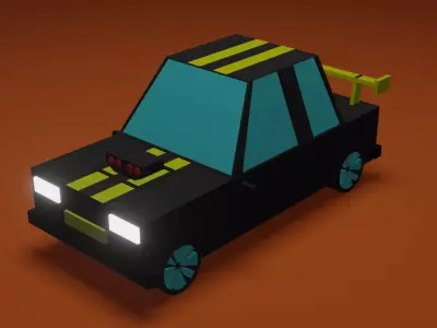 low poly car Free 3D model purchase