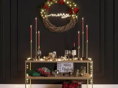 Christmas decor set 03 3D model