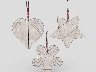 Deco Hanger Pack Low-poly 3D model