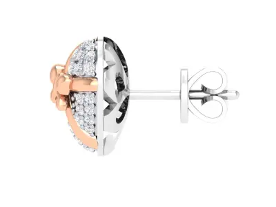 Women Heart Earrings jcd stl render detail  3D print model