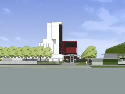 Layout for Cement plant -02 3D model