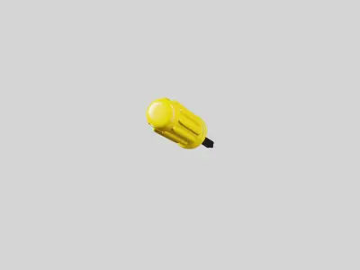 Yellow screwdriver tool 3D model