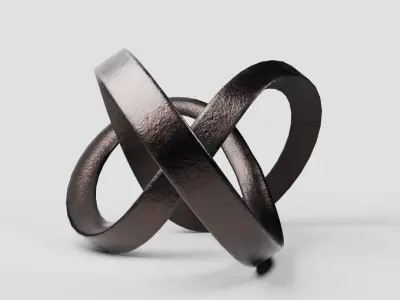 Boundless Bronze Metal Sculpture Low-poly 3D model